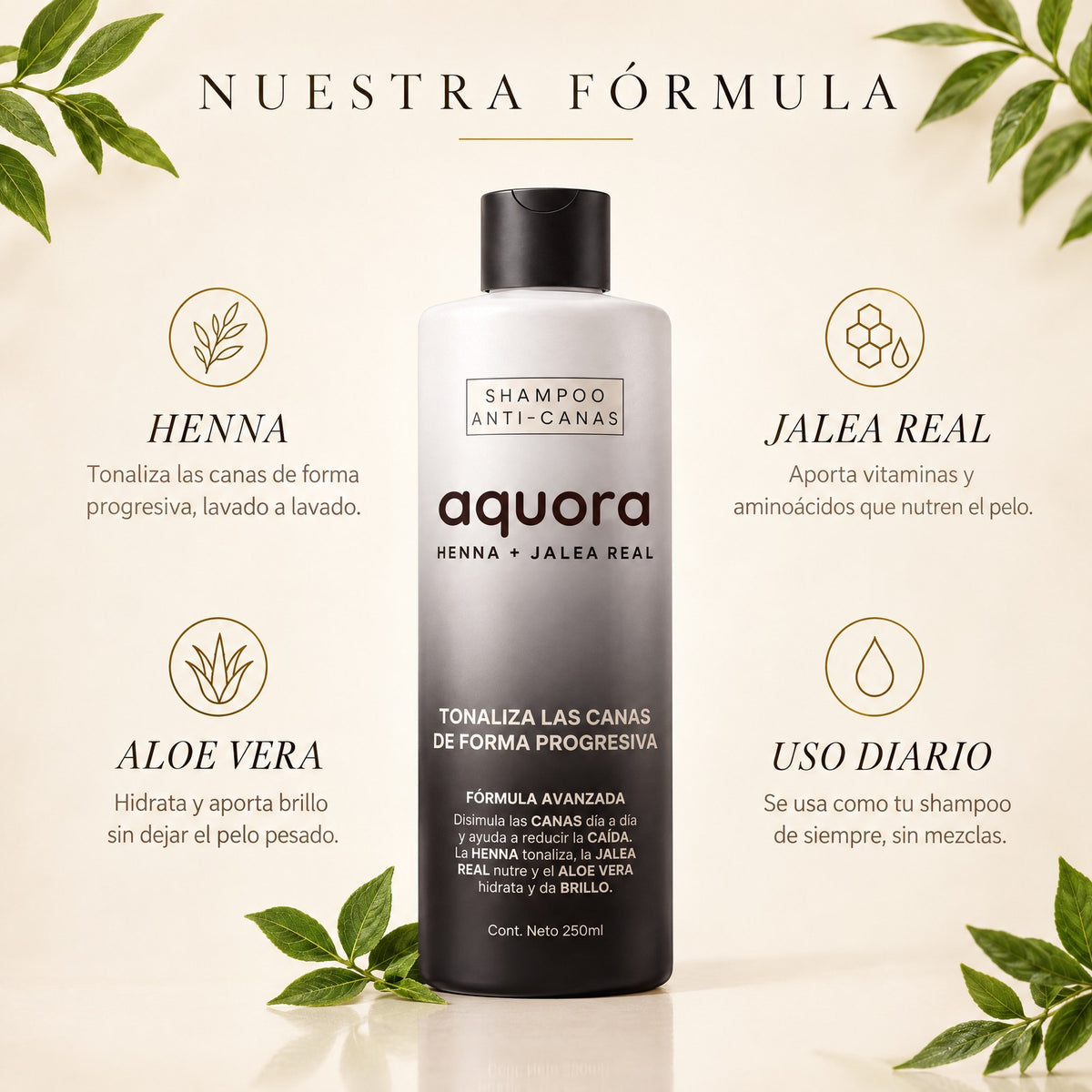 Nuestra fórmula: henna, jalea real y aloe vera